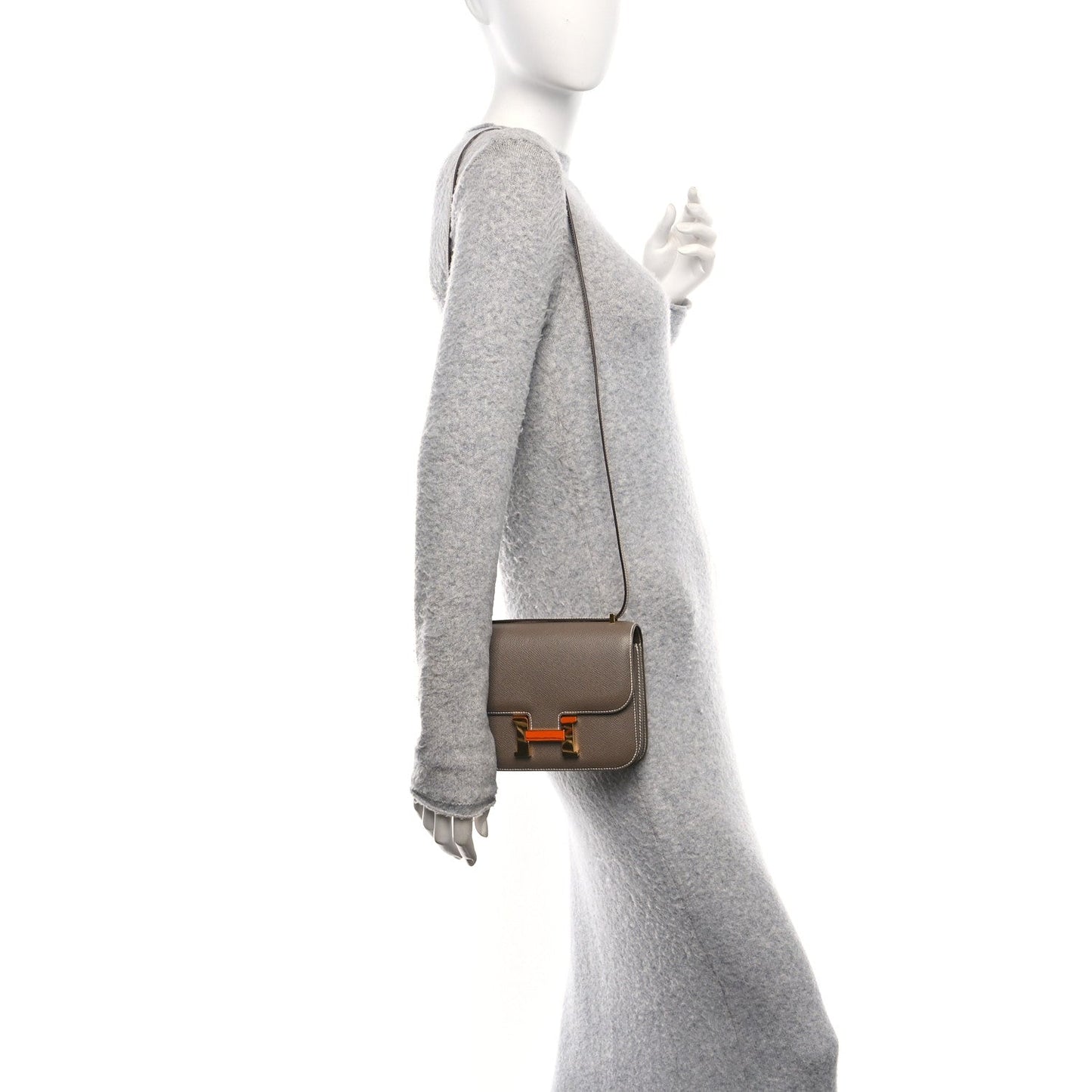 Hermes Epsom Constance Etoupe Handbag Travel Bag