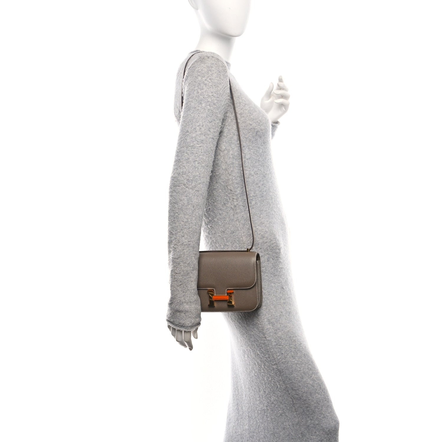 Hermes Epsom Constance Etoupe Handbag Travel Bag