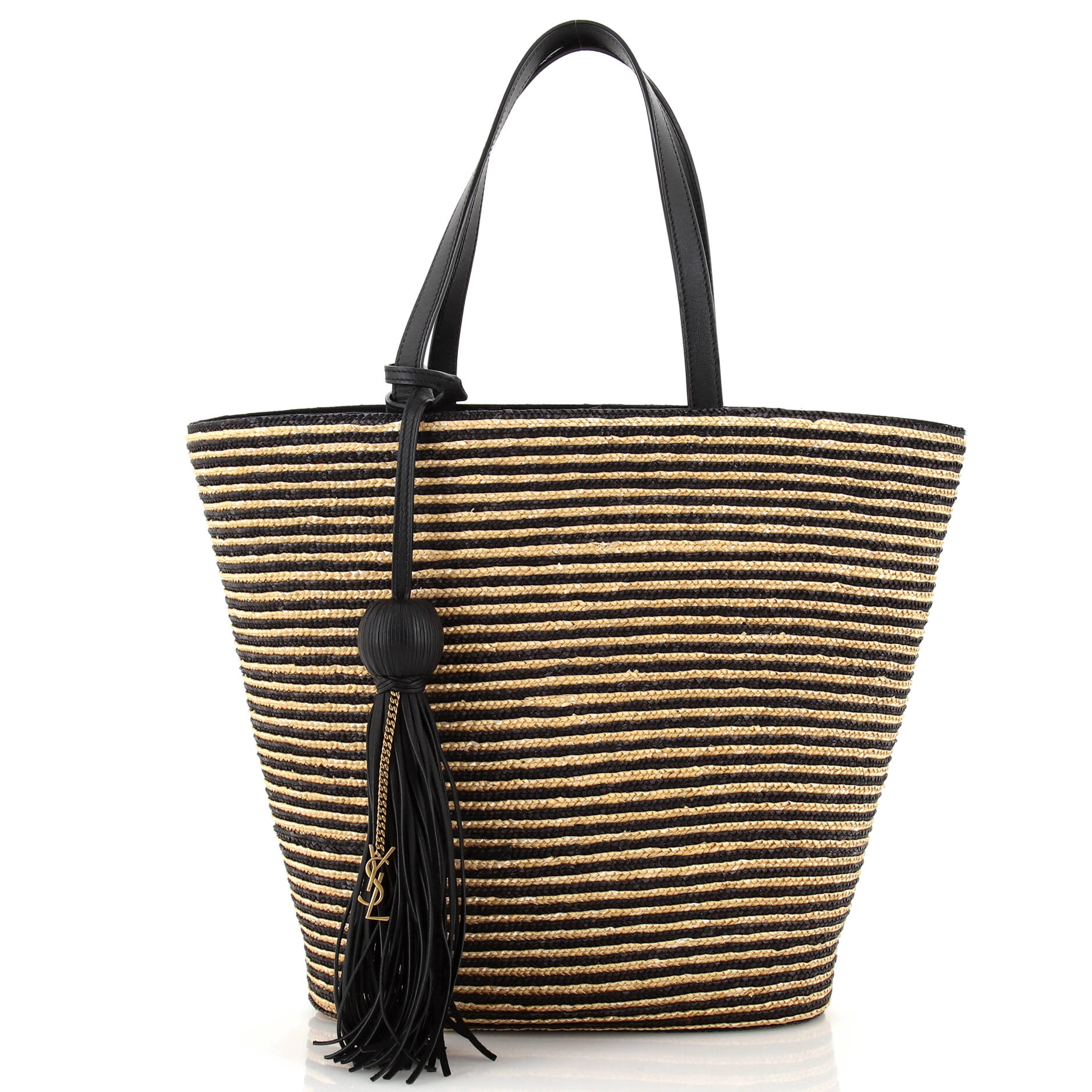 YSL Saint Laurent Saint Laurent Trending Panier Tassel Basket Tote Raffia Small Tote Bag