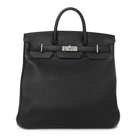 Hermes Togo Hac Birkin Handbag Black Travel Bag