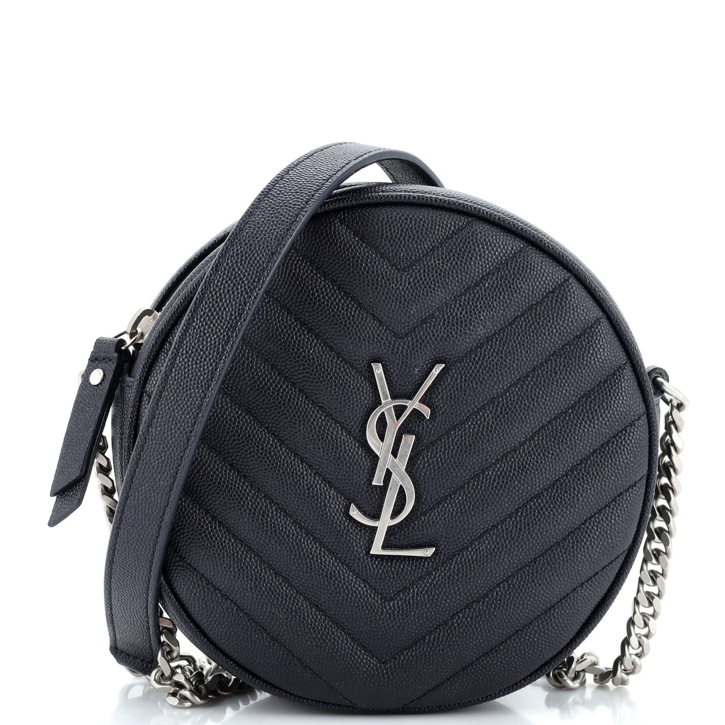 YSL Saint Laurent Saint Laurent Trending Vinyle Round Camera Bag Leather Matelasse Crossbody Bag