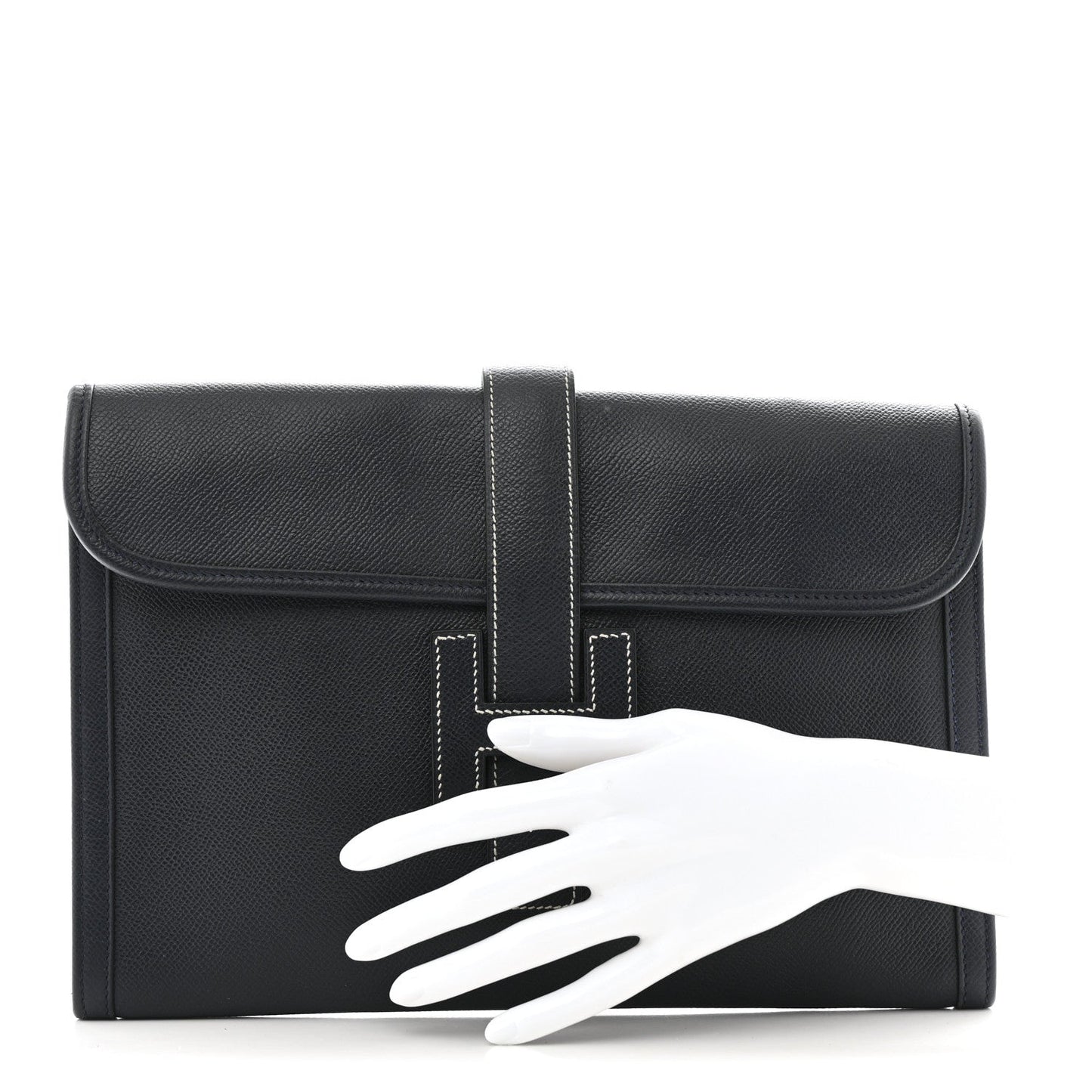 Hermes Epsom Jige Pm Clutch Bleu Clutch Bag