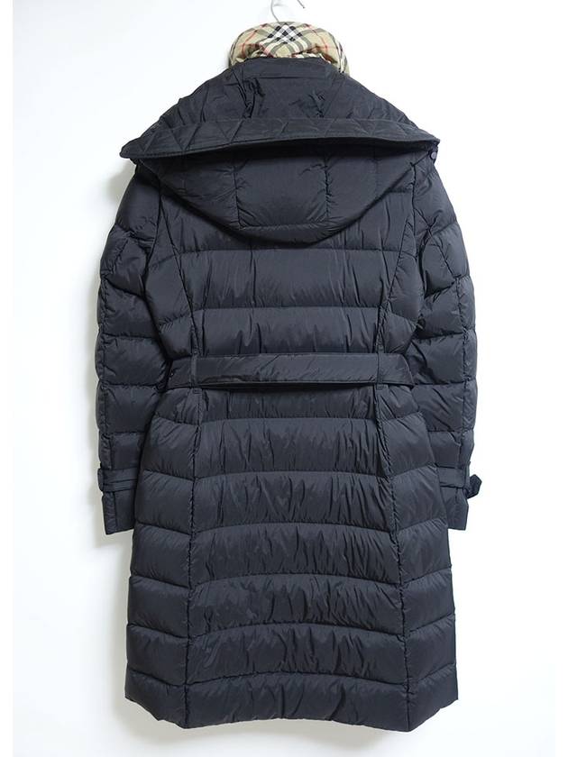 Burberry Luxury Women Double Breasted Hooded Padded Handbag Black Travel Bag