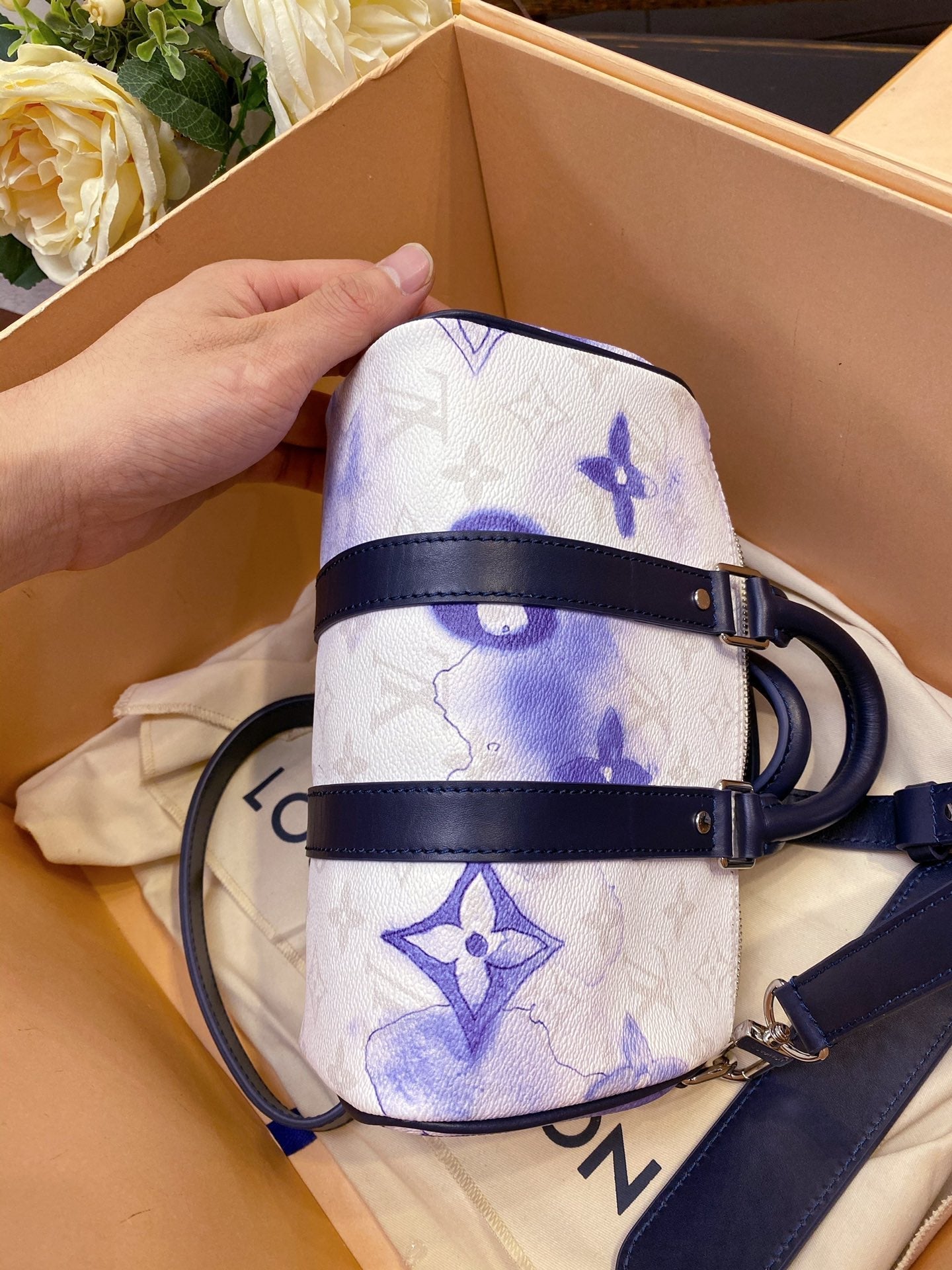 Top Quality Keepall Xs Nano Travel Bag White Blue