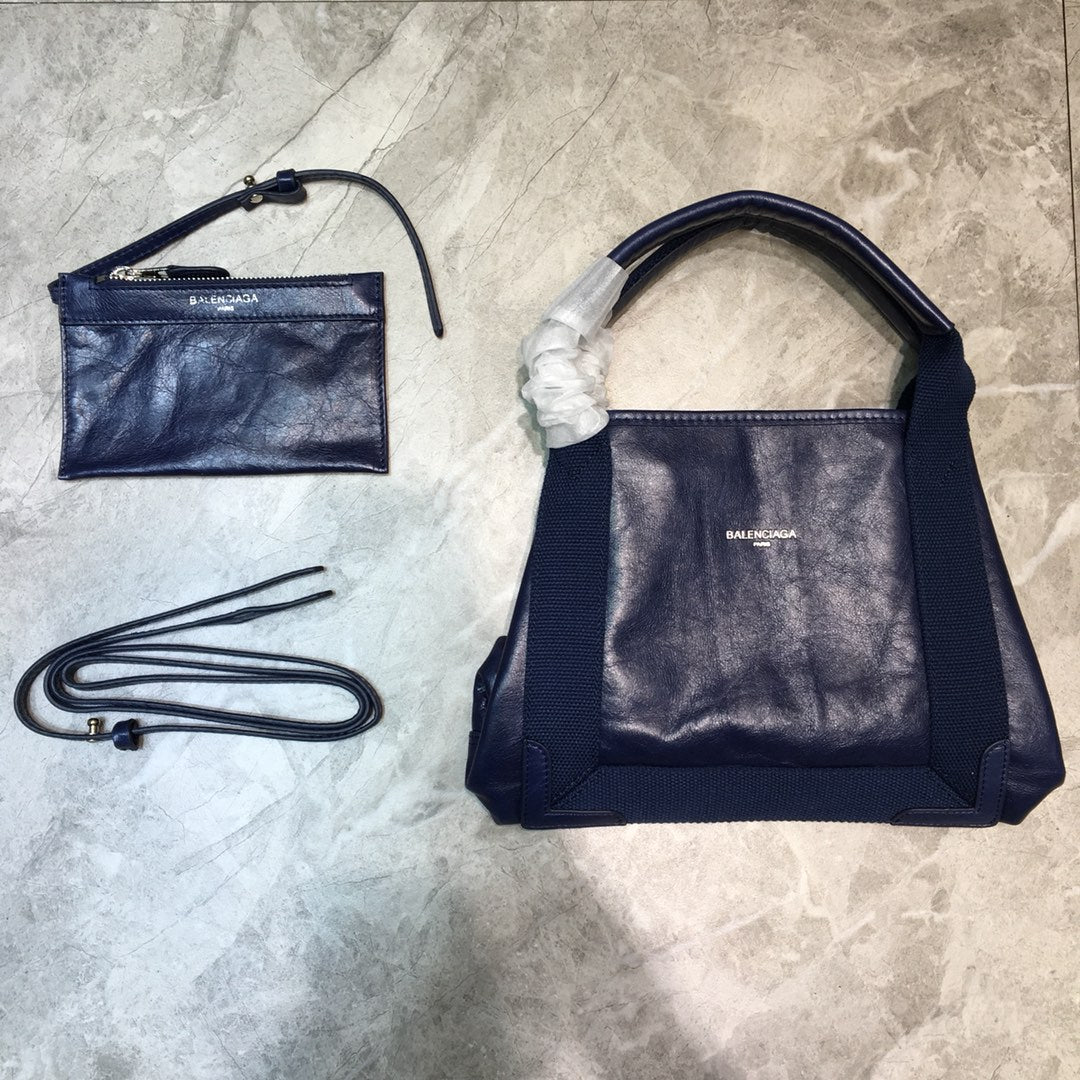 Top Quality Navy Cabas Tote Bag In Blue Small