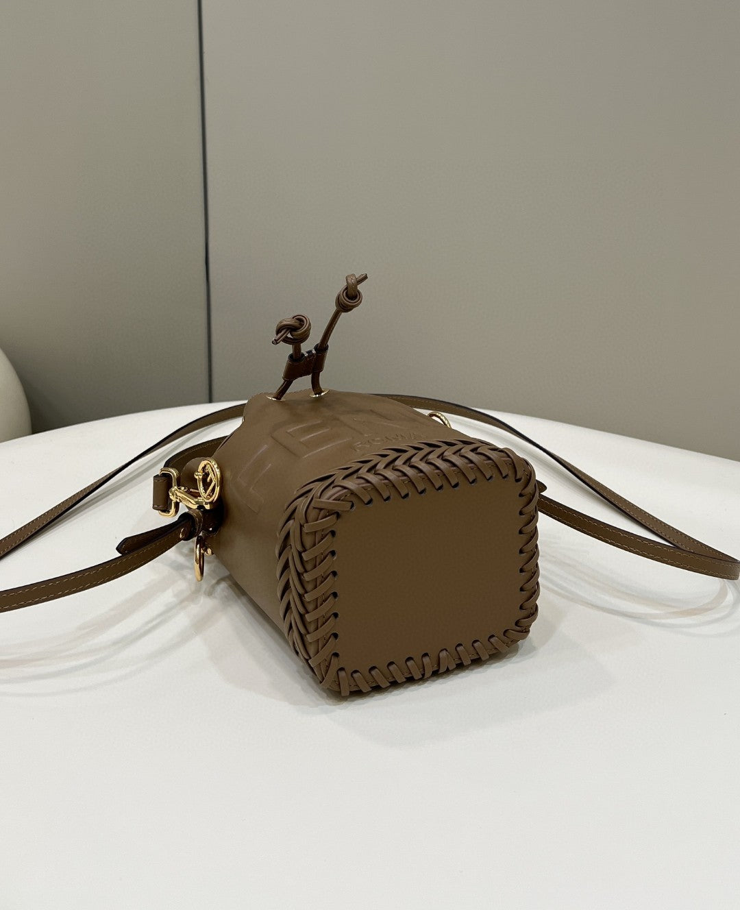 Top QualityTop Quality Mon Tresor Brown Mini Bag Stitching 18Cm7In