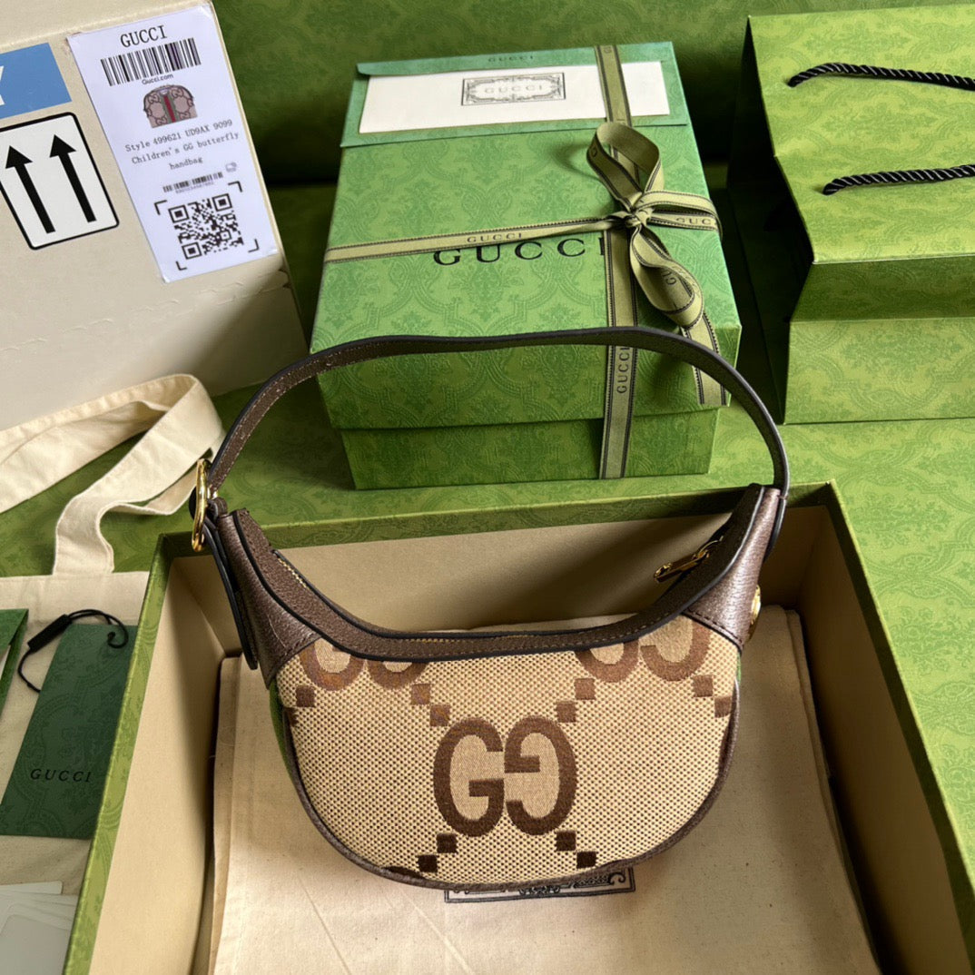gg Ophidia Jumbo gg , Brown Mini Bag