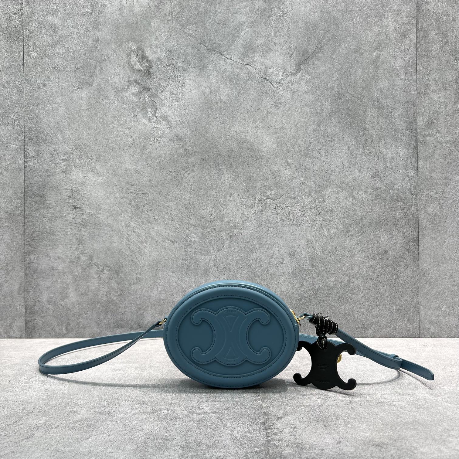 Top Quality Crossbody Oval Purse Cuir Triomphe Blue Crossbody Bag 10I703Dpq07Dd 4613