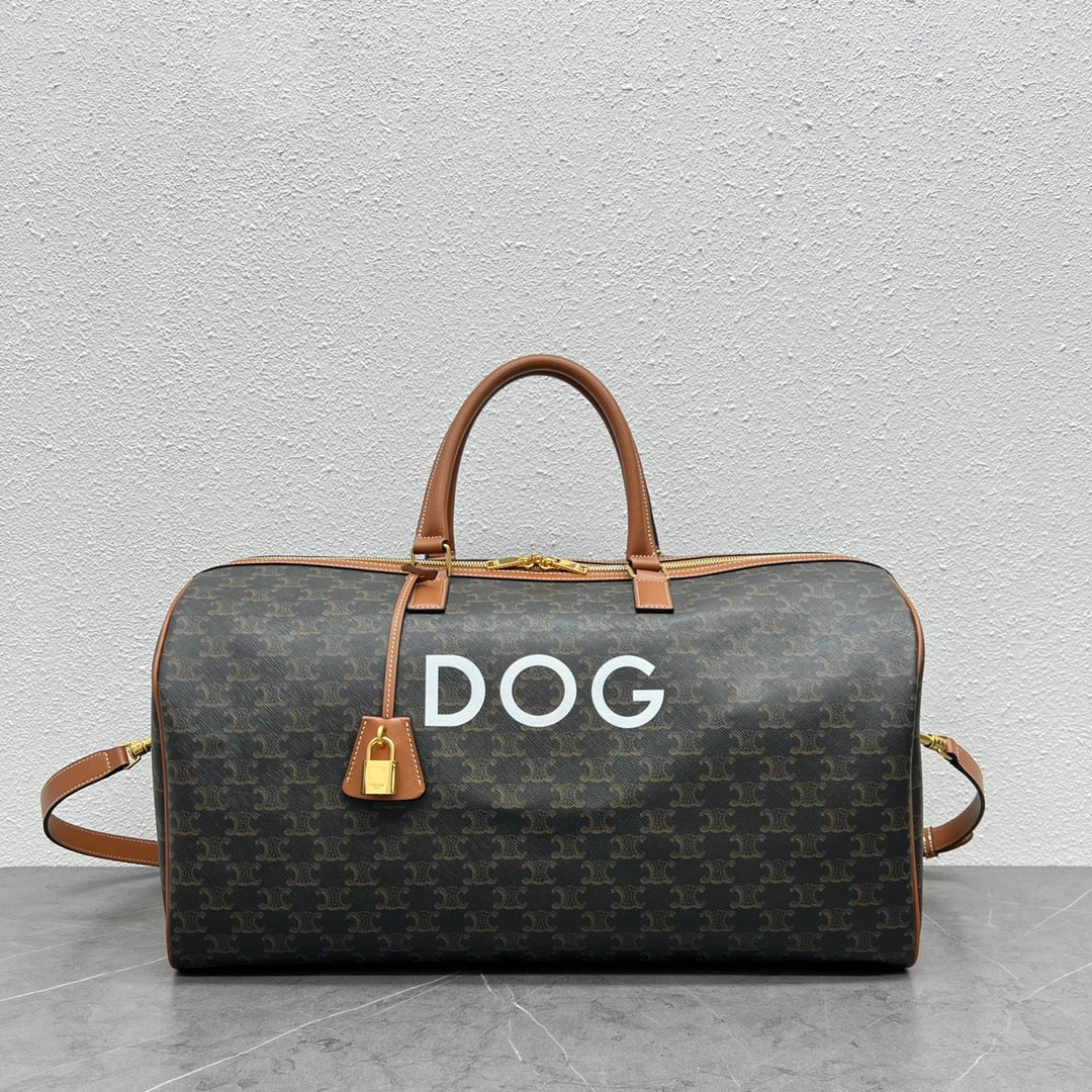 Top Quality Voyage Bag In Triomphe With Canvas Tan Travel Bag 20In50Cm 6390