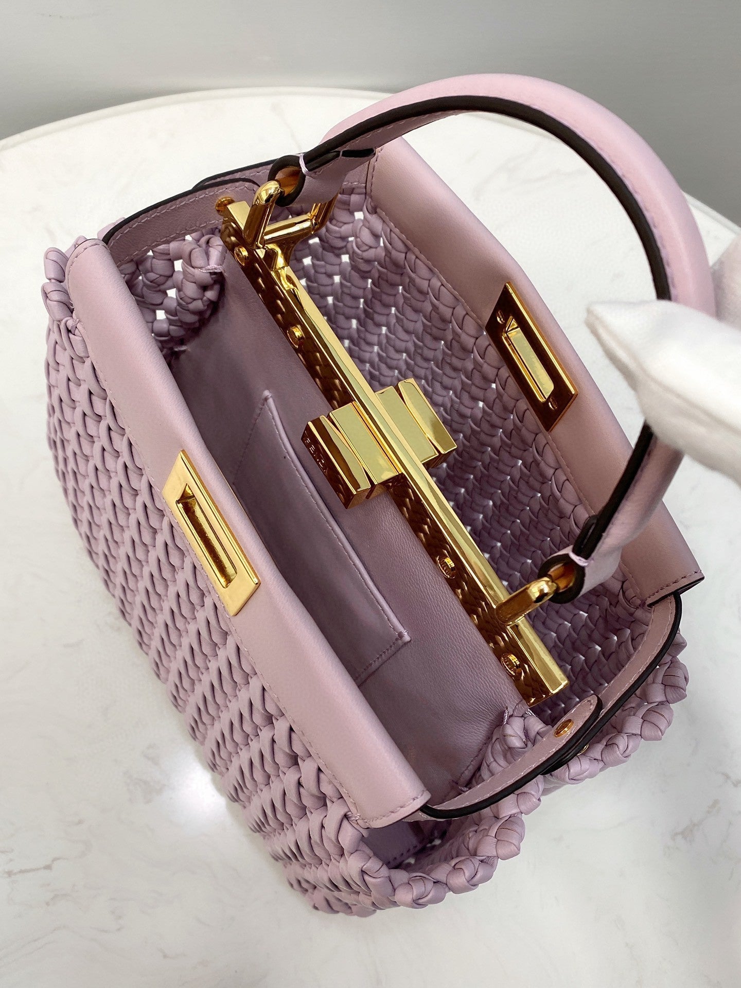 Purple Braided Mini Travel Bag