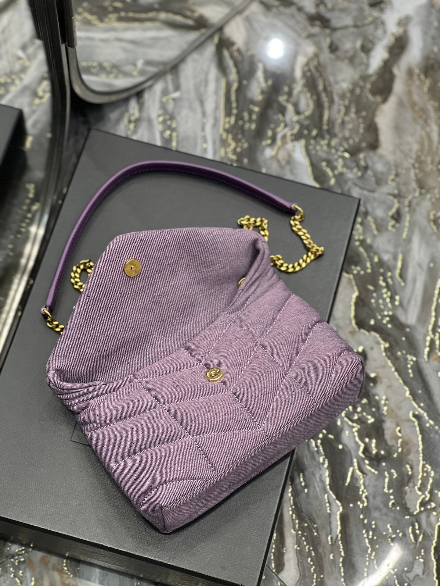 YSL Saint Laurent Puffer Handbag Toy Travel Bag