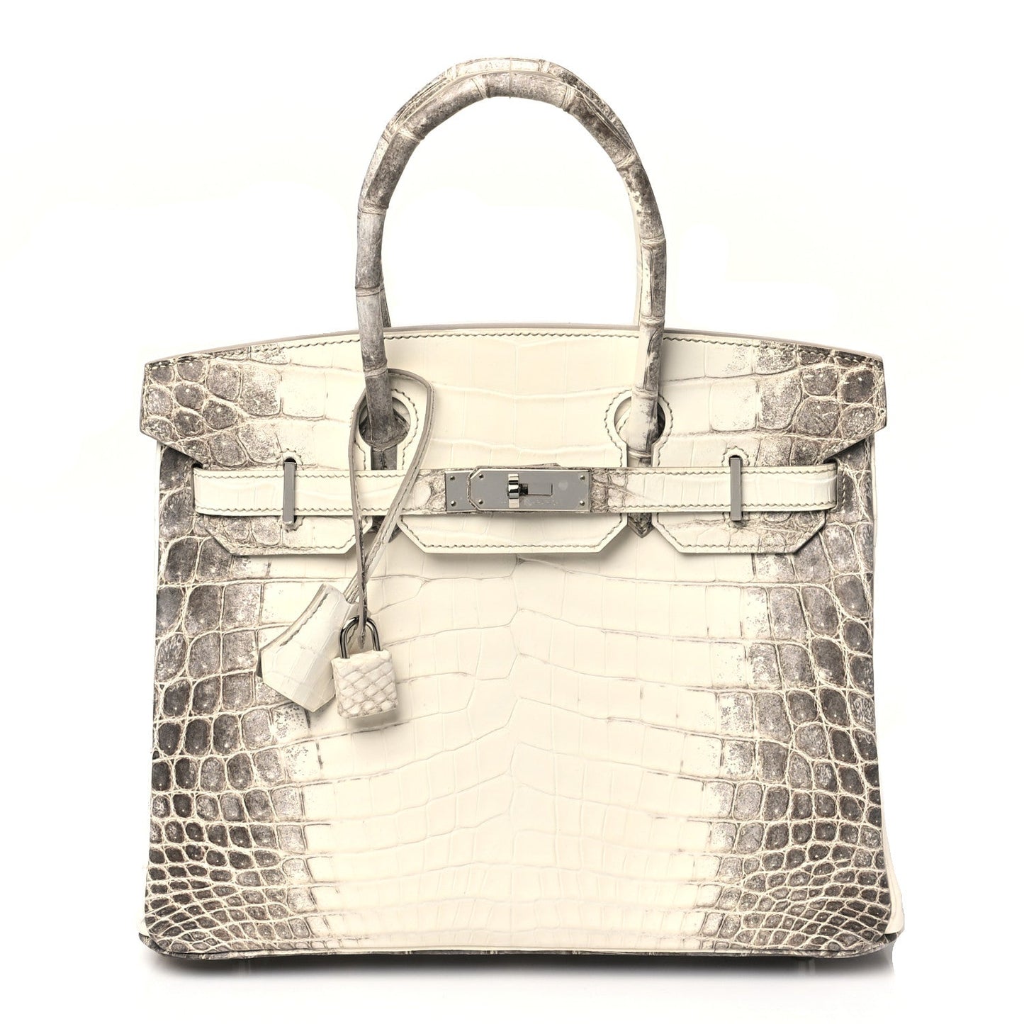 Hermes Matte Niloticus Crocodile Himalaya Birkin Blanc Handbag Travel Bag 30 Blanc 1743165