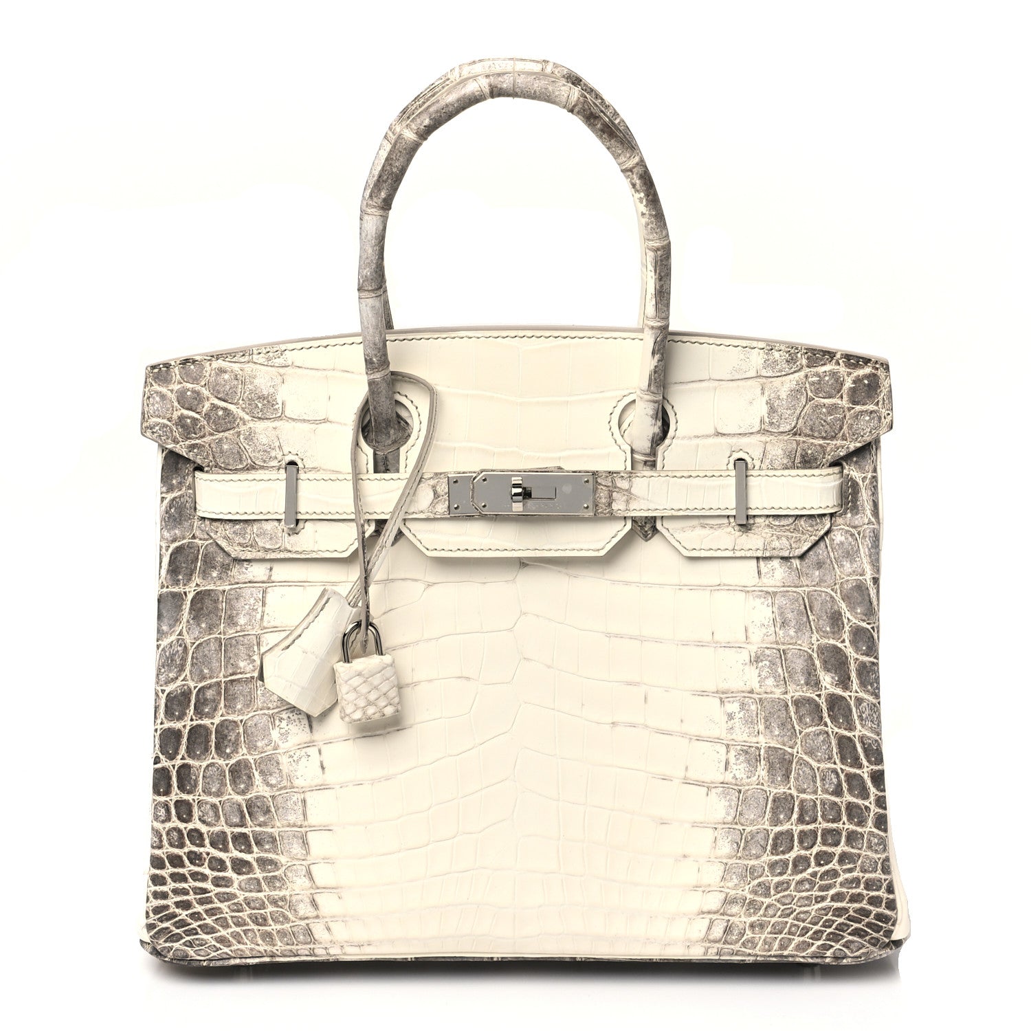 Hermes Matte Niloticus Crocodile Himalaya Birkin Blanc Handbag Travel Bag 30 Blanc 1743165