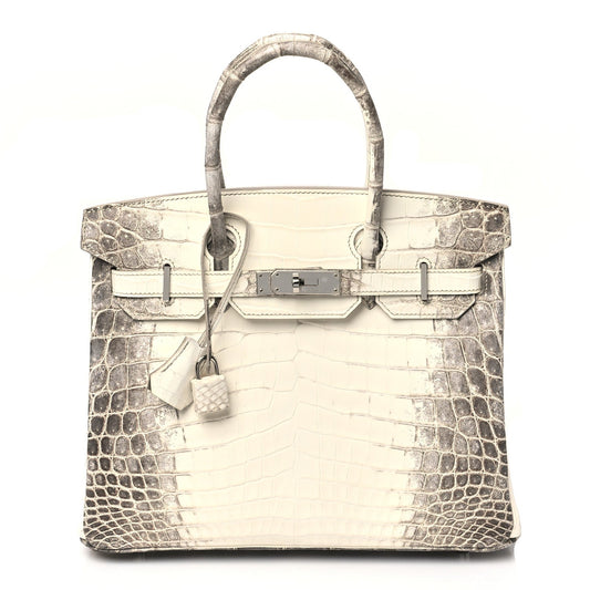 Hermes Matte Niloticus Crocodile Himalaya Birkin Blanc Handbag Travel Bag 30 Blanc 1743165