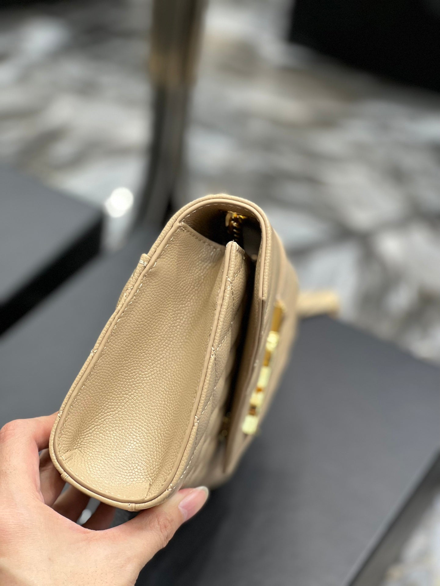 YSL Saint Laurent Ysl Saint Laurent Small Bag Dark Beige In Travel Bag