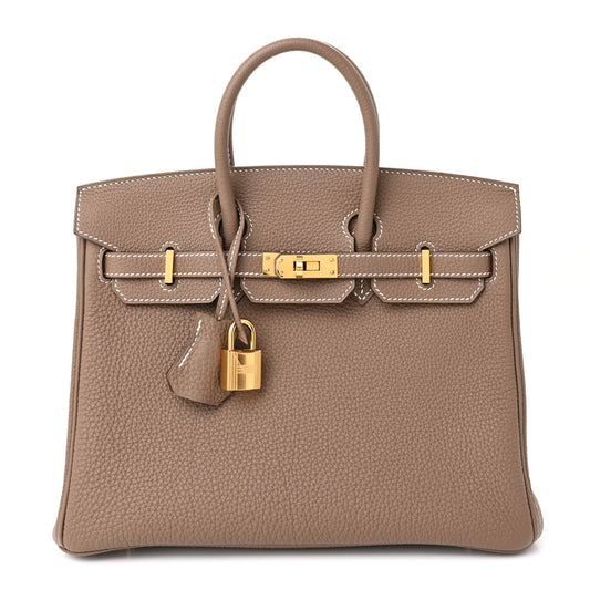 Hermes Togo Birkin Etoupe Handbag Travel Bag 25 Etoupe 1756182