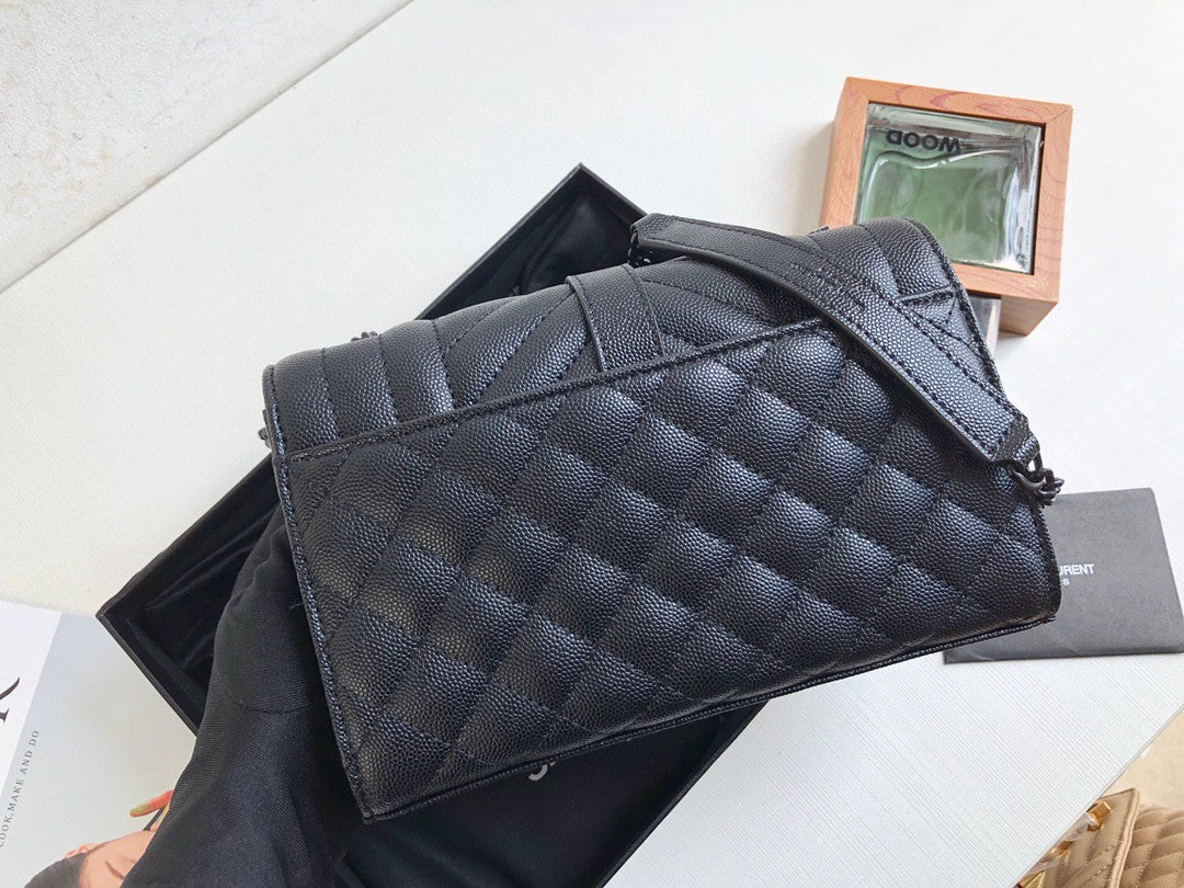 YSL Saint Laurent YSL Top Quality Envelope Bag In Mix Black Small Travel Bag 600195Bow981000 2408