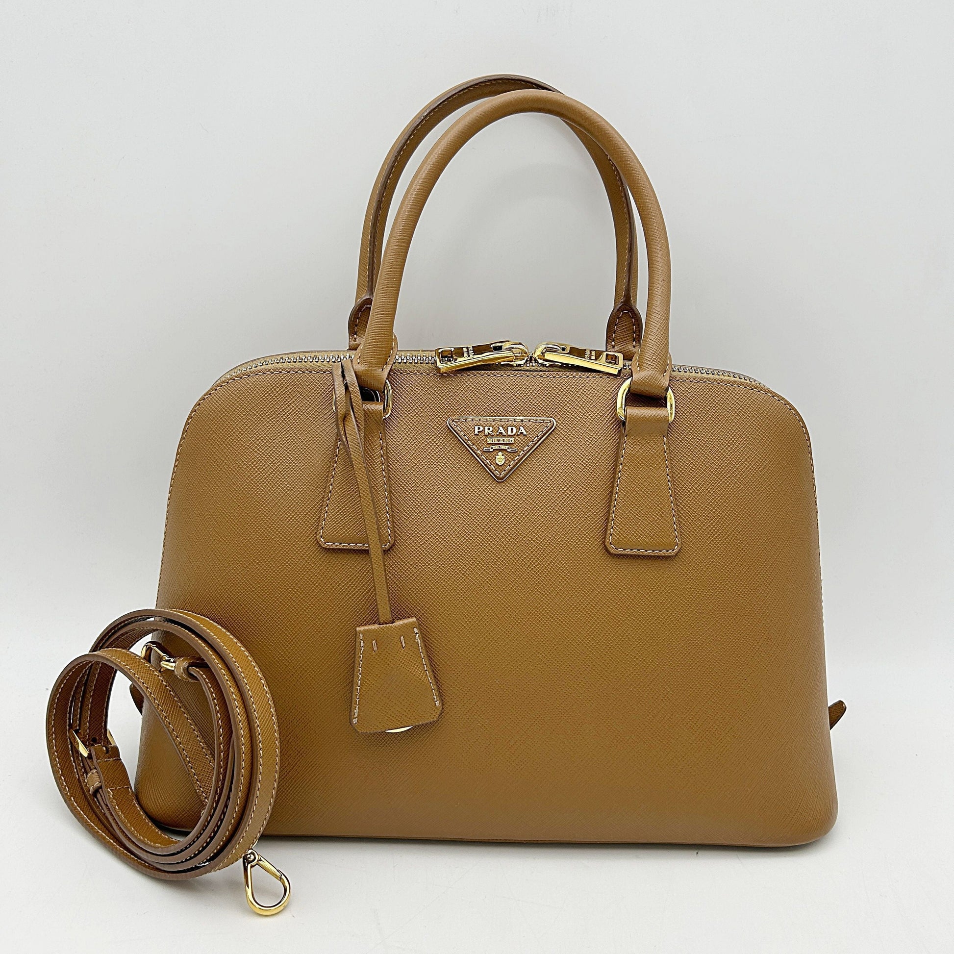 Tote Bag Lux Promenade Tote Caramel 2 Saffiano Medium