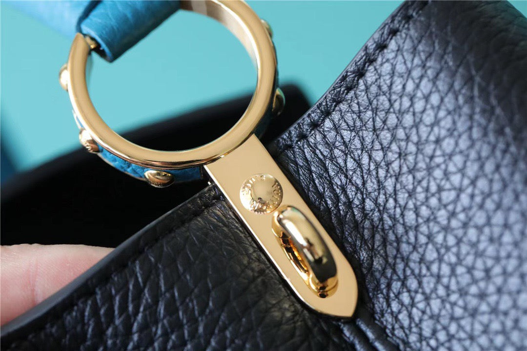 Top Quality Capucines Bb Taurillon For Women Black Blue Crossbody Bag