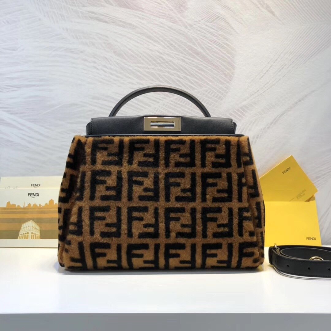 Fendi Handle Ff Brown Travel Bag
