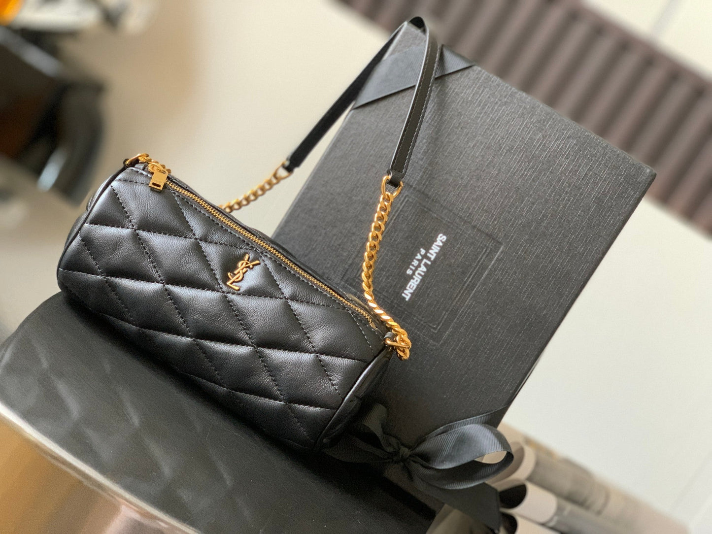 YSL Saint Laurent Ysl Saint Laurent Sade Mini Tube Bag For Chain Travel Bag