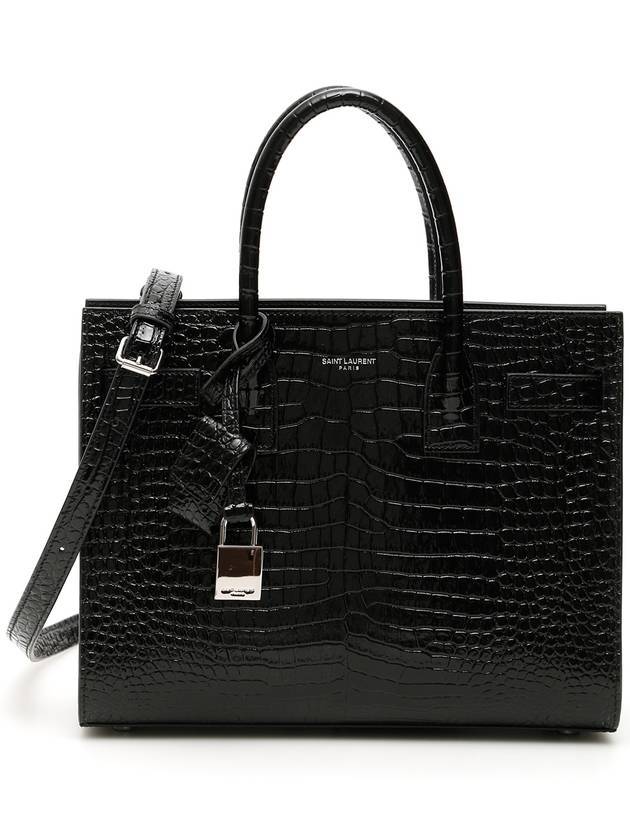 YSL Saint Laurent Saint Laurent Trending Sac De Jour Crocodile Black Tote Bag