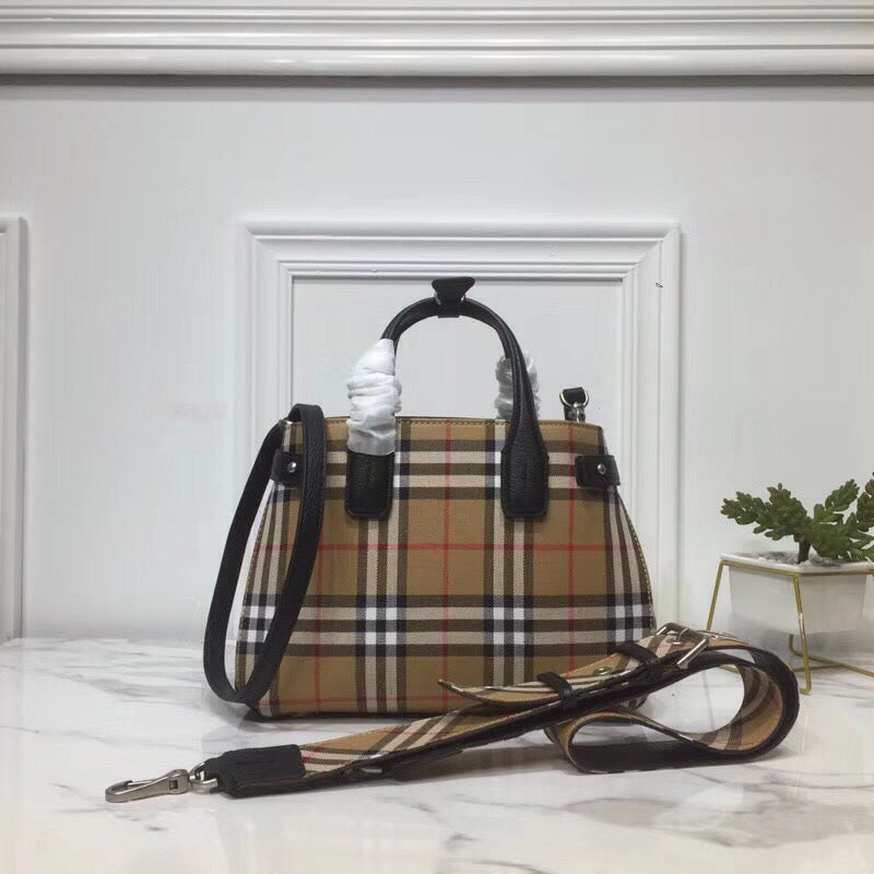 Top Quality Banner Check And Tote For Black Small Tote Bag