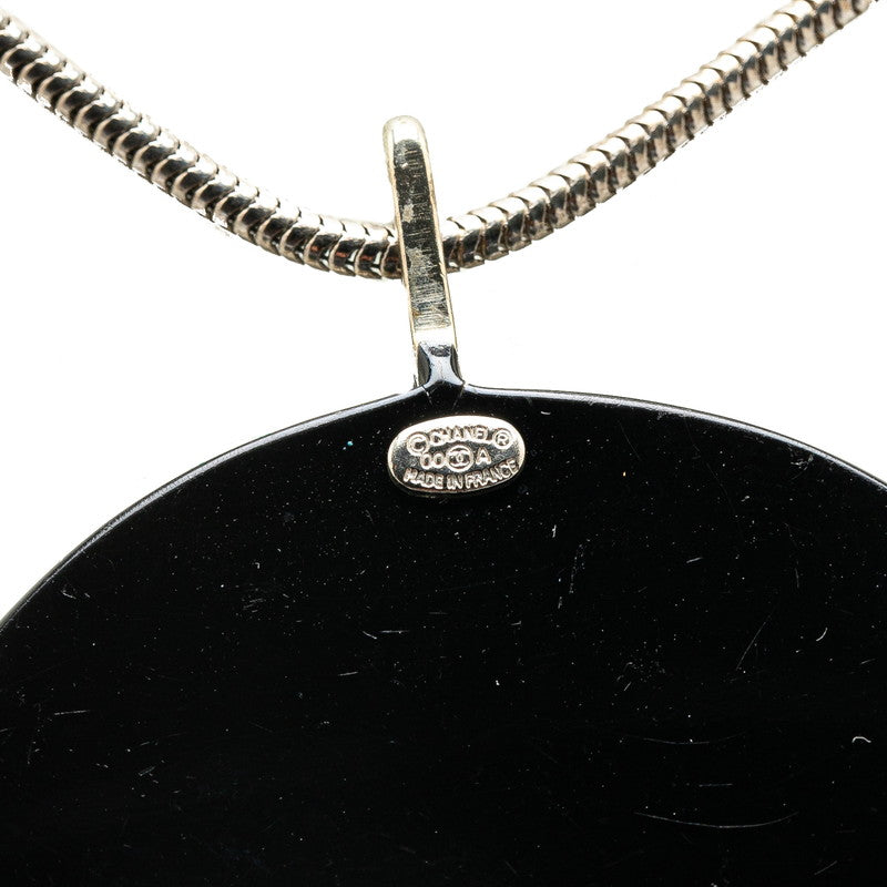 Chanel Metal Logo Necklace
