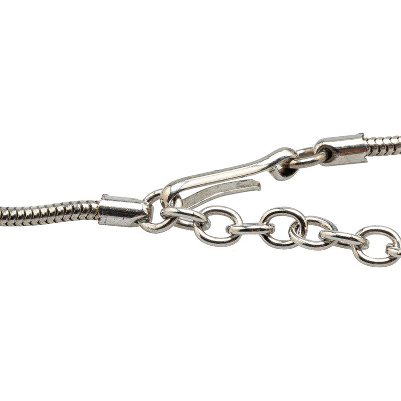 Chanel Metal Logo Necklace