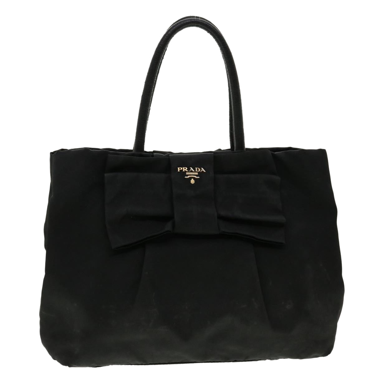 Prada Hand Bag Auth Nylon Black Travel Bag