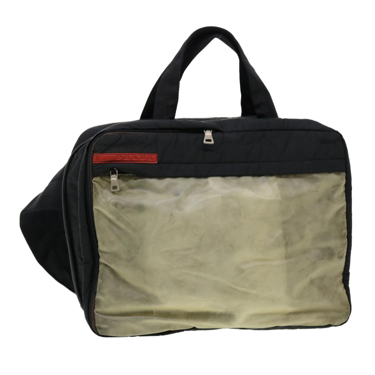 Prada Hand Bag Nylon Black Travel Bag Nylon Black Fm2266