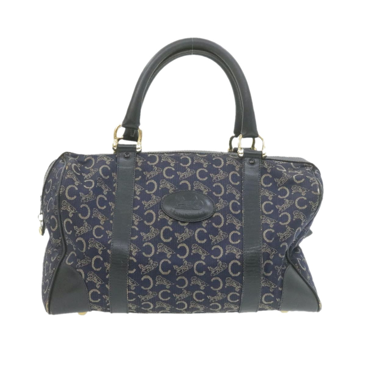Luxury Horse Carriage C Macadam Hand Bag Canvas Blue Travel Bag