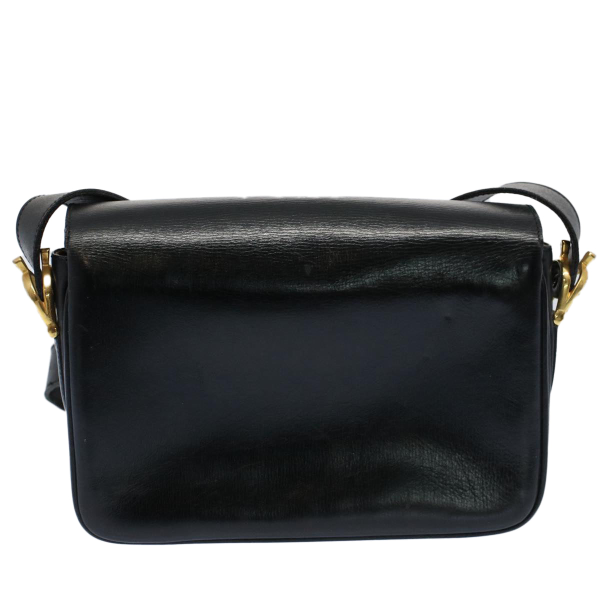 Luxury Horse Carriage Shoulder Bag Fm Leather Black