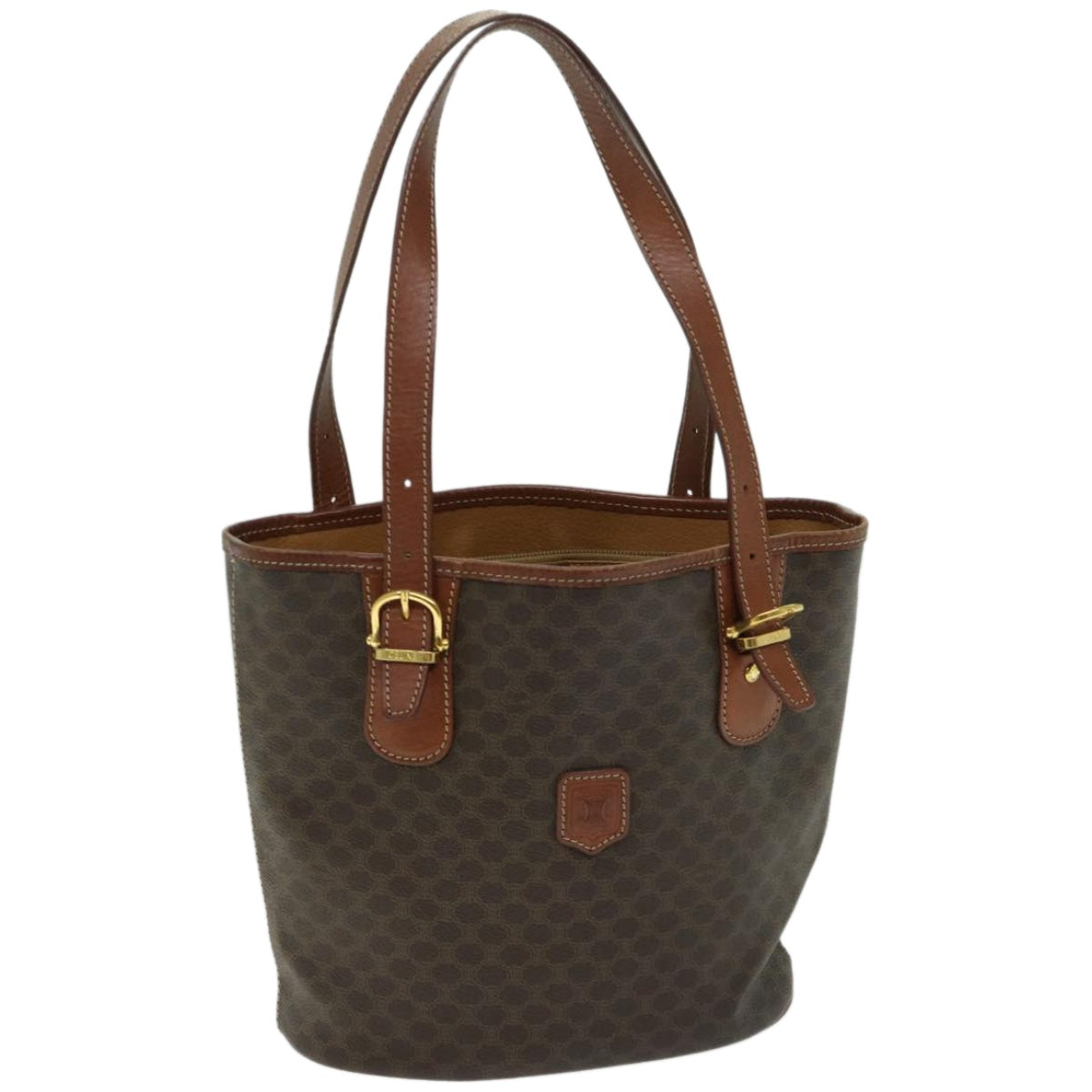 Luxury Macadam Tote Bag Pvc Fm Canvas Brown