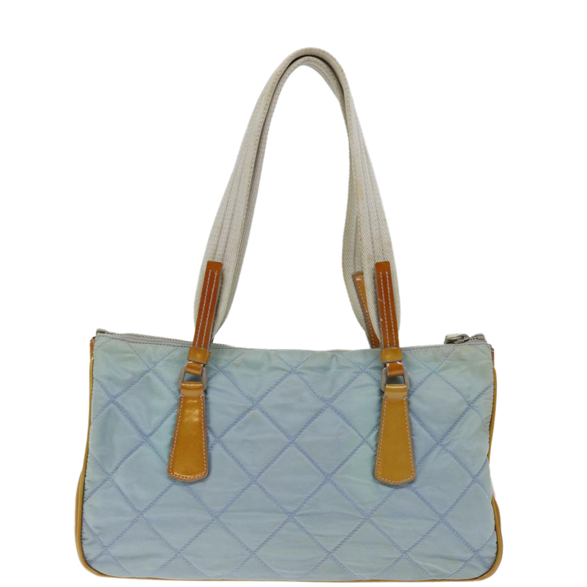 Prada Shoulder Bag Auth Nylon Blue Blue Auth Fm3362