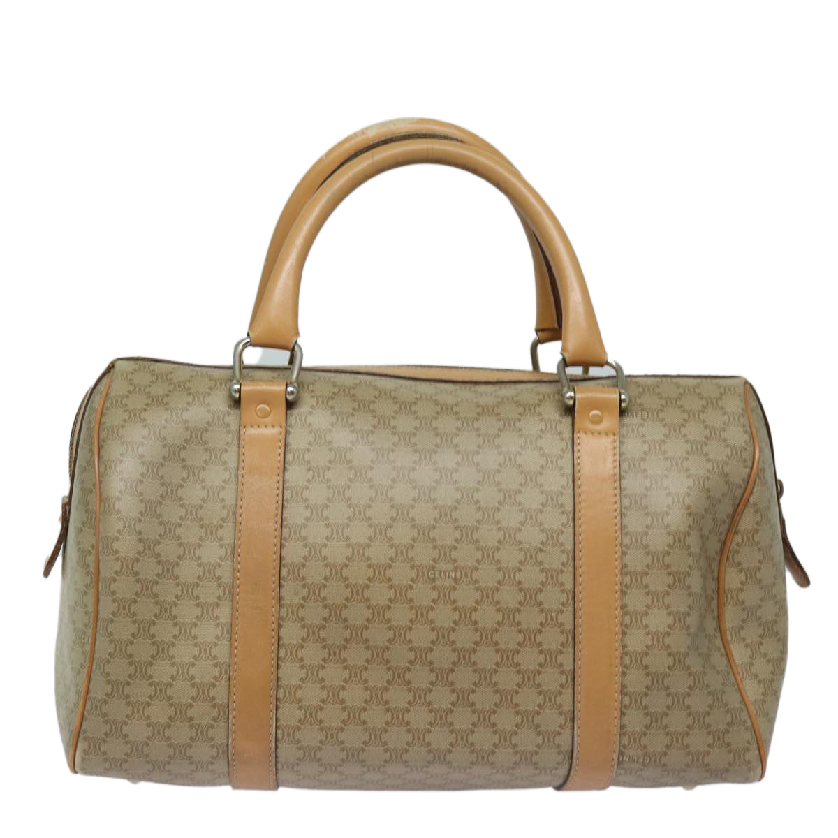 Luxury Macadam Boston Bag Fm Canvas Beige Travel Bag