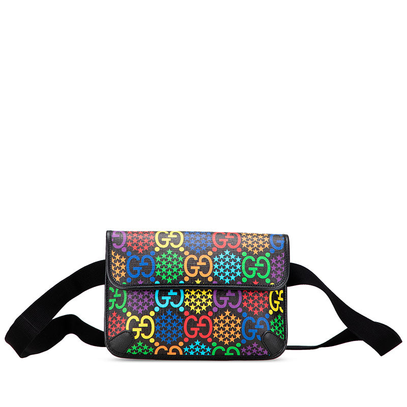 Gucci Psychedelic Waist Bag Leather Travel Bag Waist Bag
