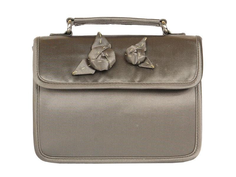 Prada Evening Bag Satin Gray Clutch Bag