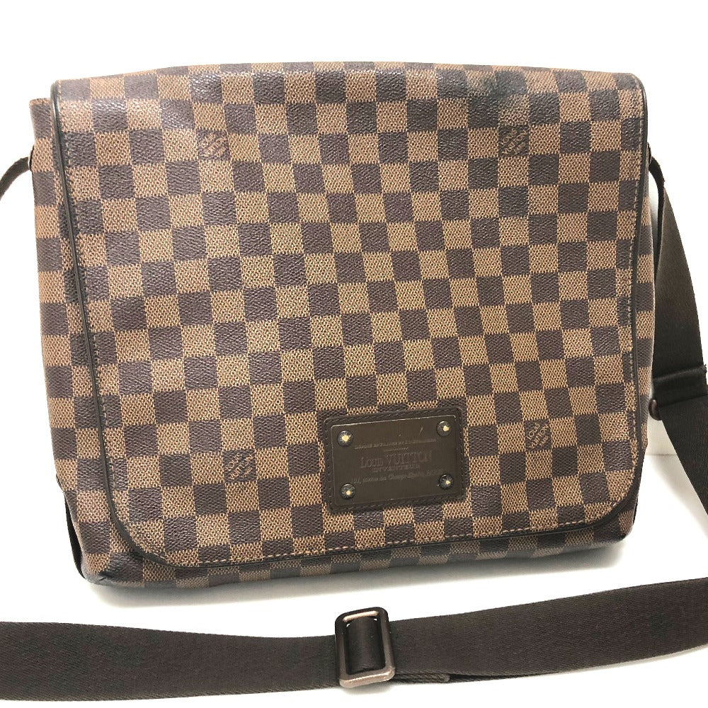 Louis Vuitton N51211 Damier Ebene Damier Brooklyn Canvas Shoulder Bag