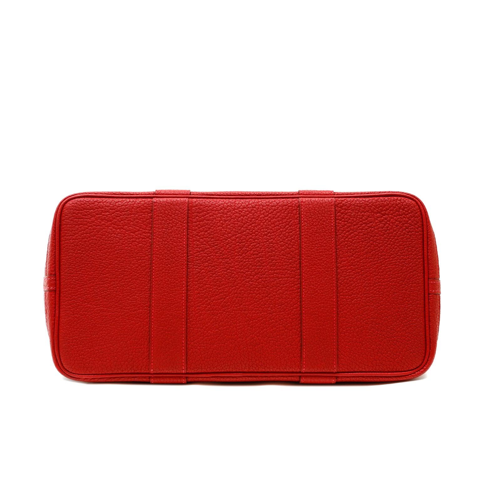 Hermes Luxury Garden Party Negonda Bag Leather Red Travel Bag