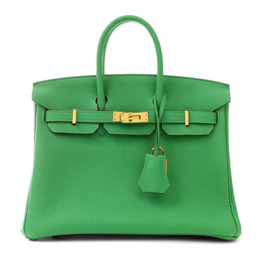 Hermes Togo Bamboo Birkin W Hardware Handbag Gold Travel Bag
