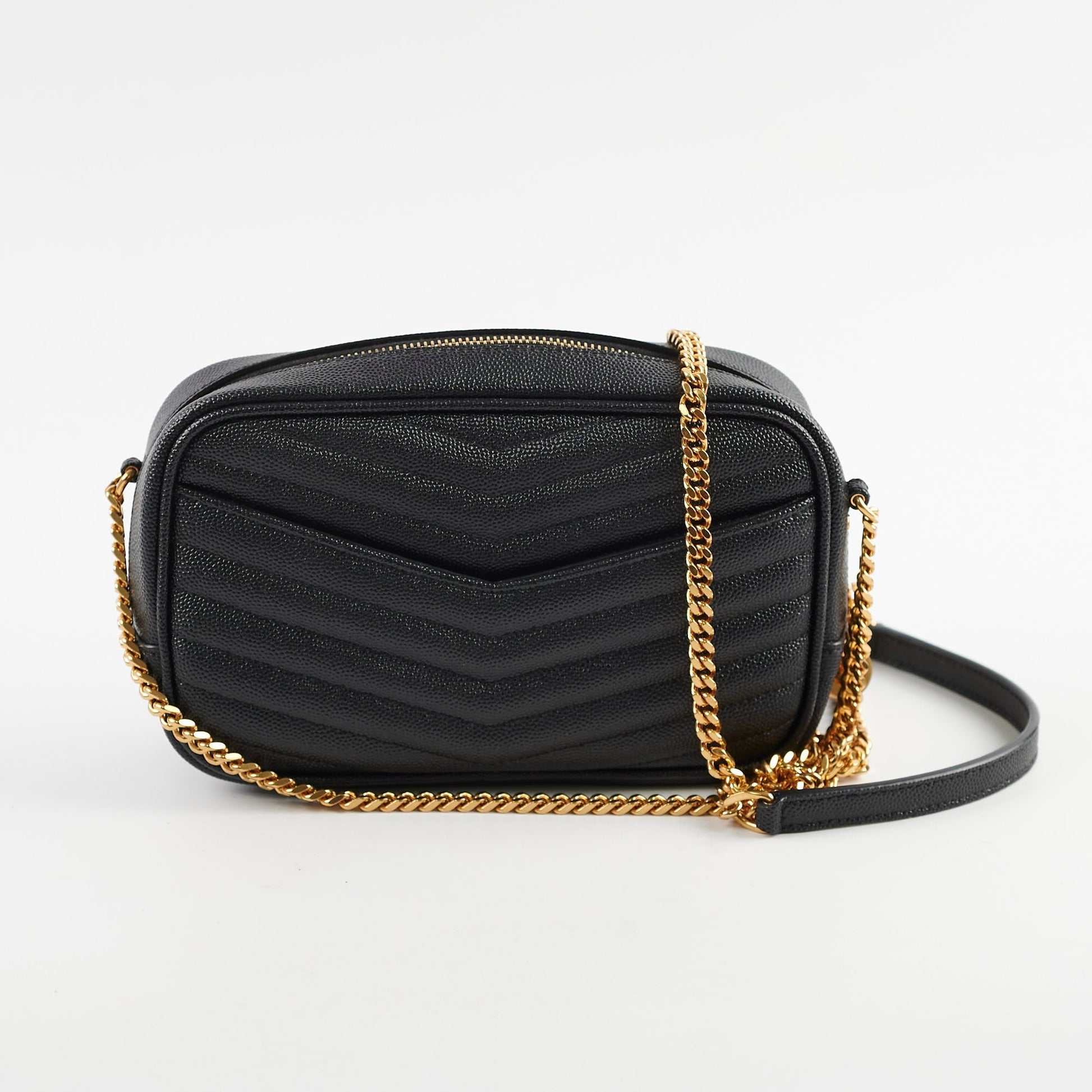 YSL Saint Laurent Lou Camera Crossbody Bag Black Mini