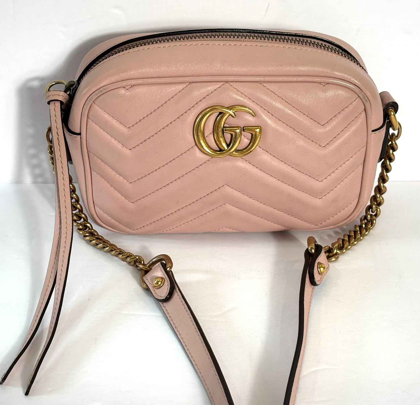 Gucci GG MARMONT Leather Calfskin Mini Crossbody Bag