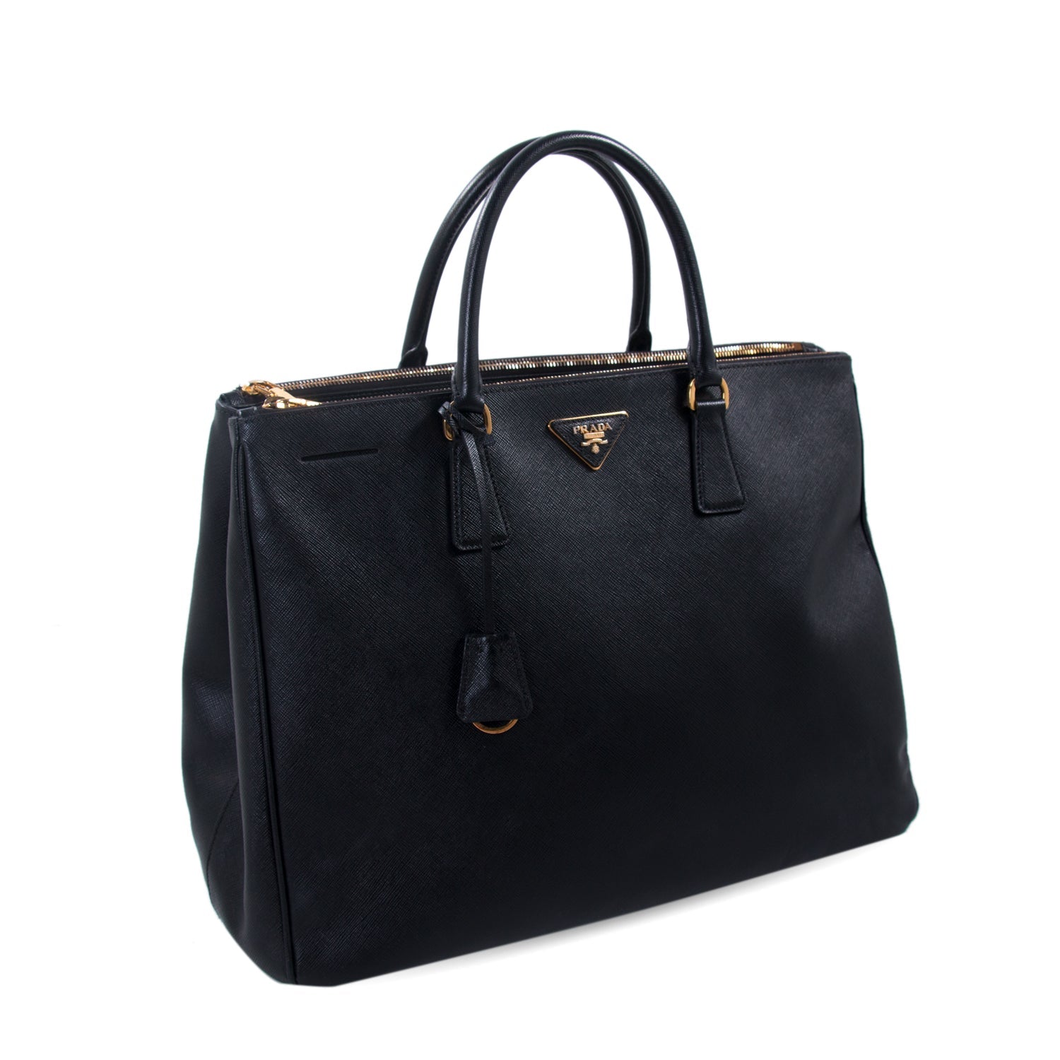 Prada Extra Lux Galleria Double Tote Large Zip Tote Bag