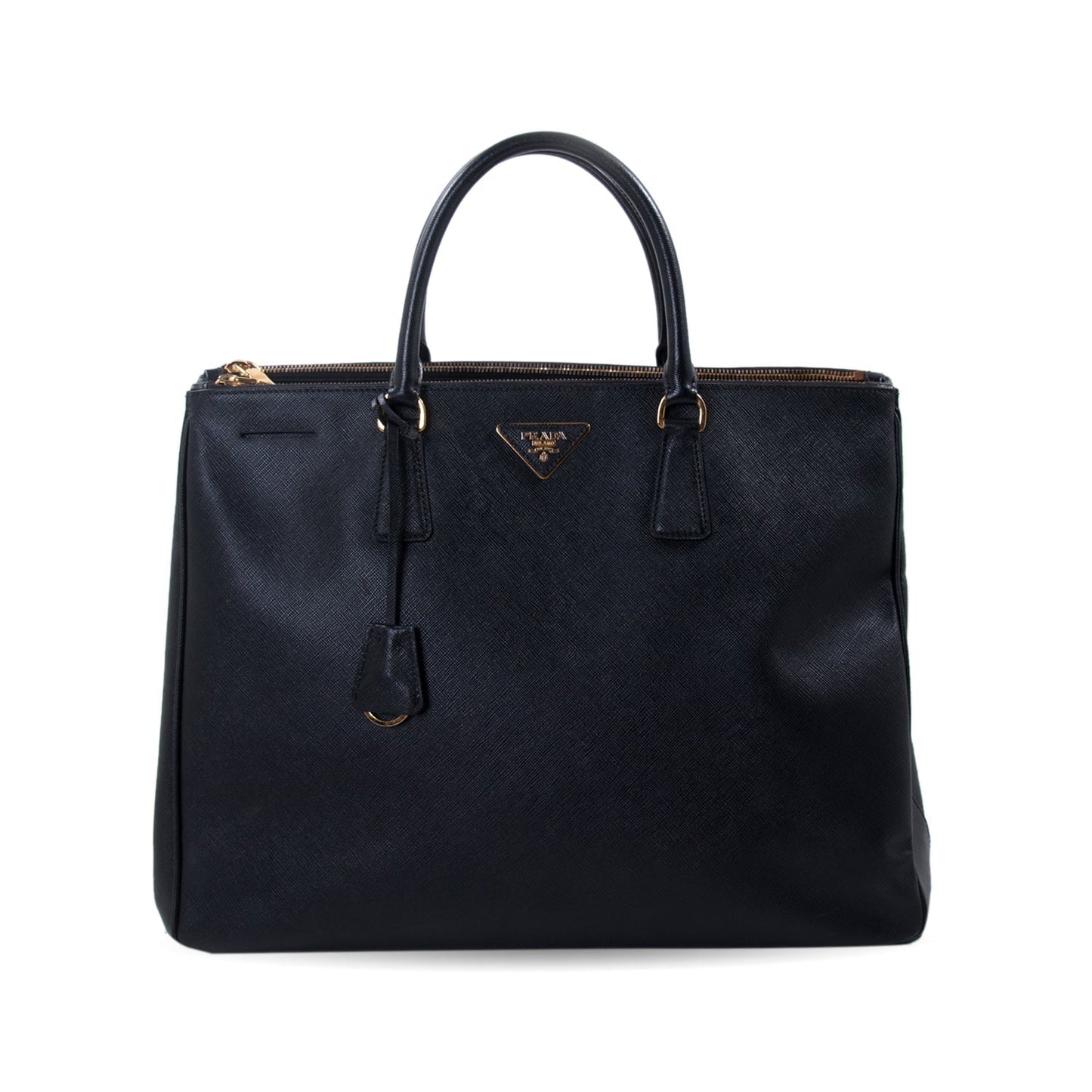 Prada Extra Lux Galleria Double Tote Large Zip Tote Bag