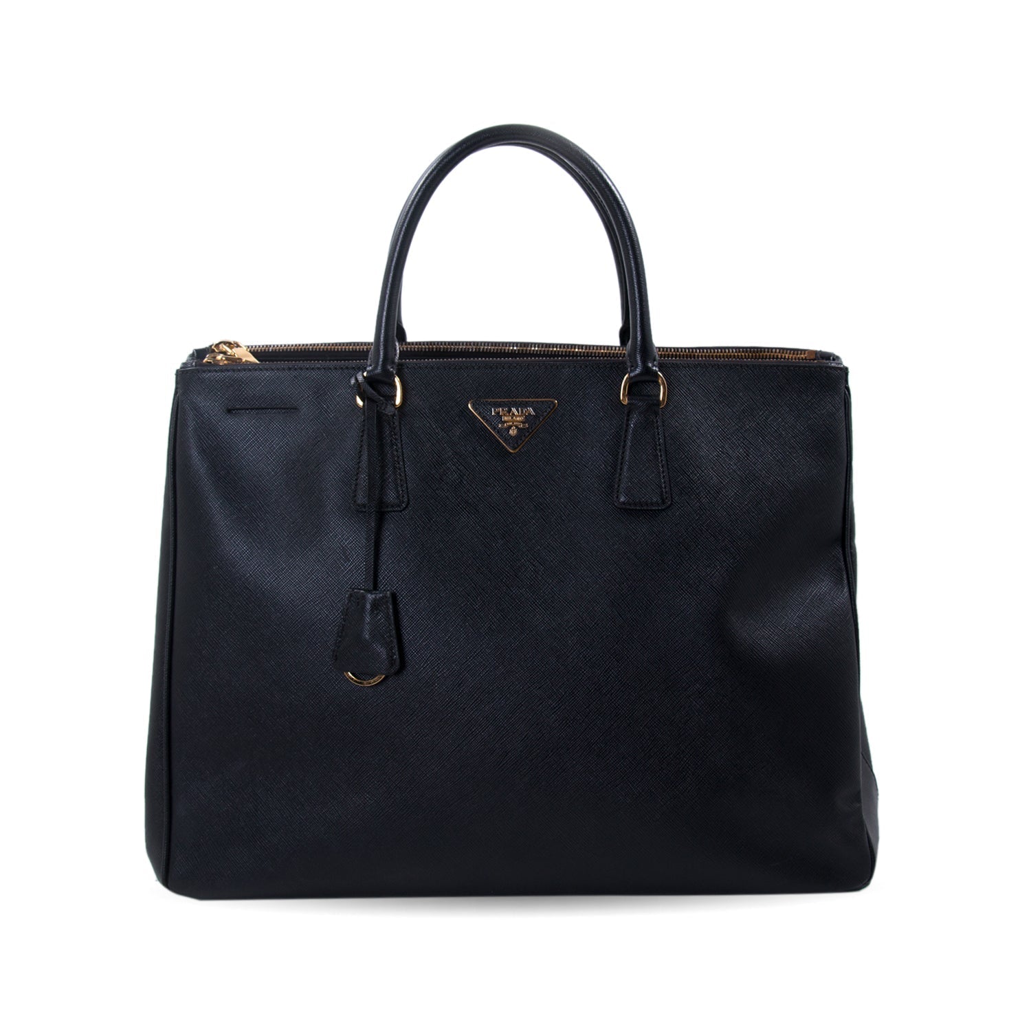 Prada Extra Lux Galleria Double Tote Large Zip Tote Bag