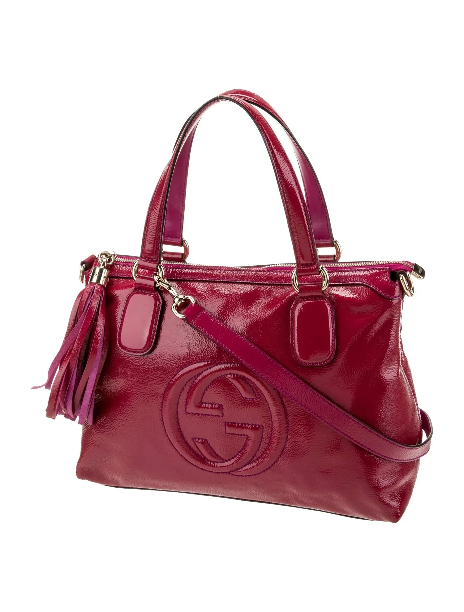 Gucci GG GLAZED SOHO Leather Small Shoulder Bag