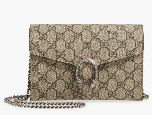 Gucci GG SUPREME DIONYSUS Medium Chain Wallet Case