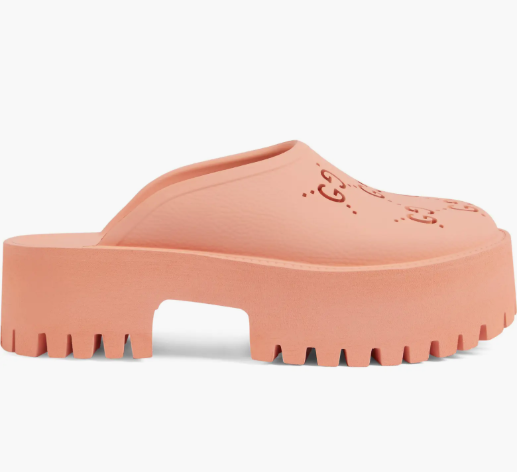 Gucci ELEA GG PLATFORM CLOGS Logo Travel Bag