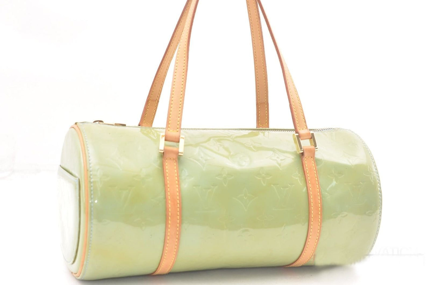 Louis Vuitton Vernis Bedford Hand Bag Light Green Travel Bag